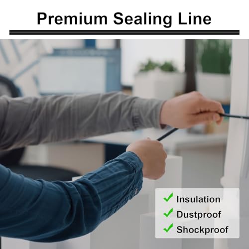 6 Meter Fugen Dichtschnur, Ø 4mm Dichtung Schaum Rundschnur, EPDM Runde Dichtschnur für Fugen, Schwarz Fugendichtschnur, Fugenfüllprofil für die Nahtdichtung von Türen und Fenstern, Wänden und Decken