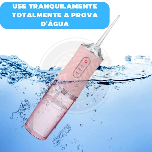 Irrigador Oral Limpeza Profunda Jato D àgua Supersônico 3 Modos Diferentes Tanque de 220ML Eletrico