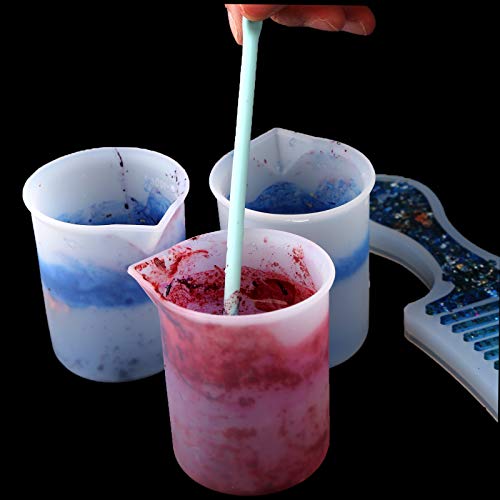 SAVITA 6 stuks 16cm Siliconen Roerstaafjes, Gezichtsmasker Roerstaafjes Staafjes voor het Mengen van Hars, Epoxy, DIY Ambachten Maken (6 Kleuren) - Image 5