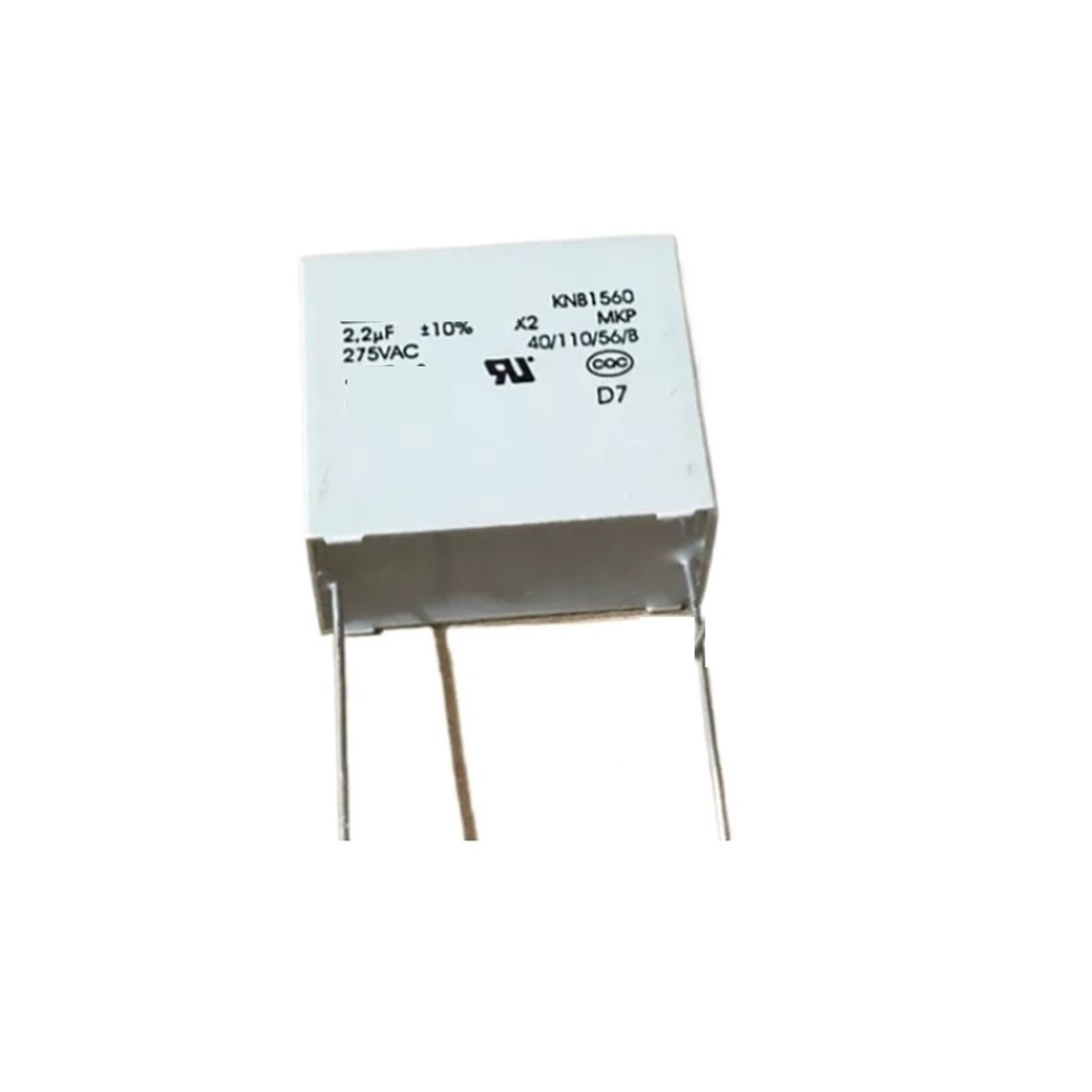 Condensateur X2 2.2uF 275V KNB1560 pour une intégration soignée dans vos systèmes