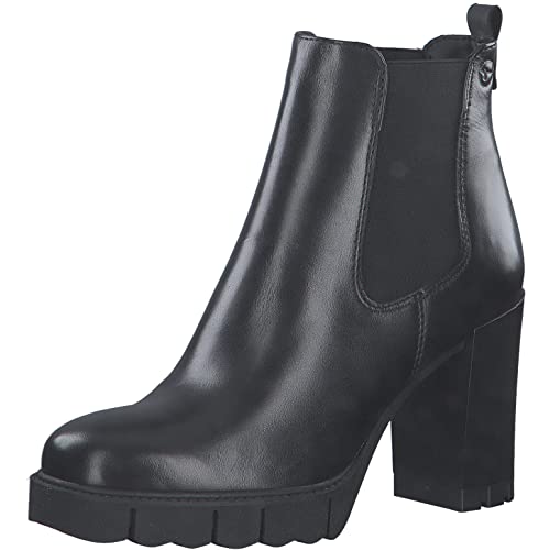 Tamaris Femme Bottines, Dame Bottines,Bottillons,TOUCHit,Botte,Demi-Botte,Bootie,Plat,Black,38 EU