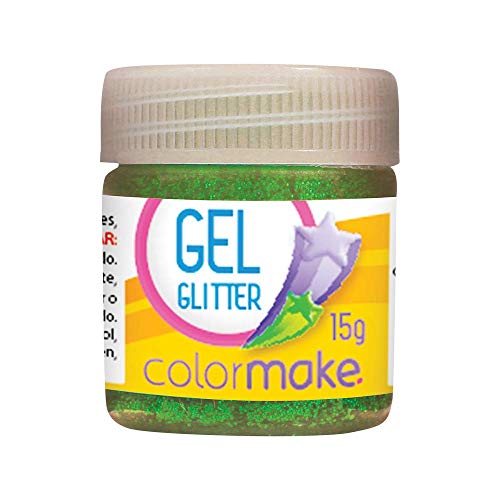 Glitter Gel Pote 15G Caixa C/12 Verde, Colormake