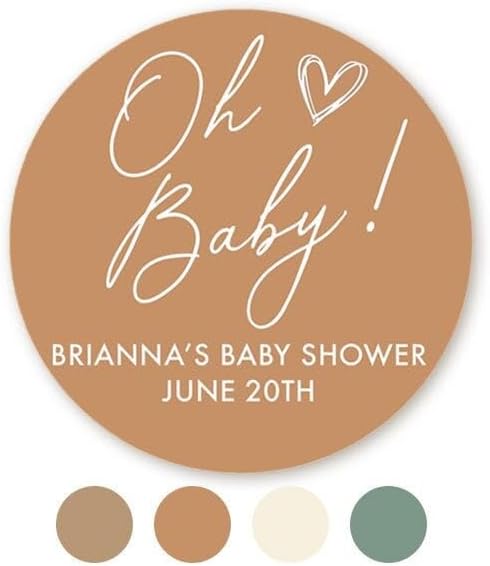 Oh Baby Thank You Stickers Baby Shower Favors, Thank You For Celebrating Baby Shower Stickers, Round Stickers for Favors, Round Candy Labels