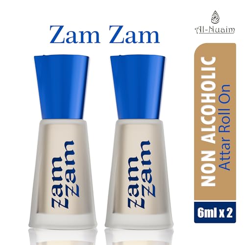 Image of Al-Nuaim Zam Zam Attar Roll On - 6ml (Pack Of 2) |Luxury Scent with Long Lasting Fragrance For Men & Women