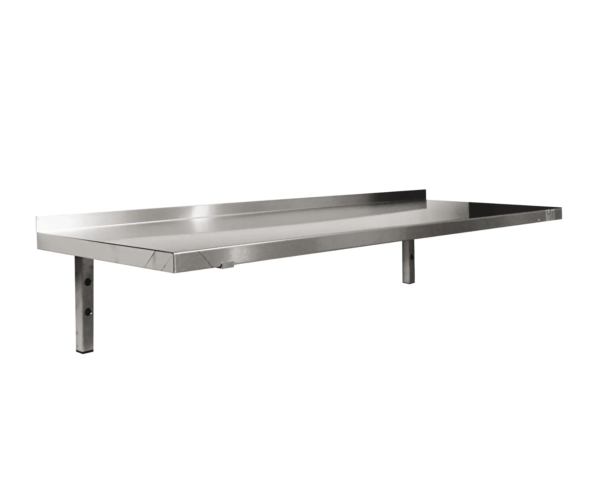 L2G – Étagère Murale Pleine en Inox avec Consoles Fixes | 1400x400x250mm | Robuste & Idéale pour Cuisine Professionnelle
