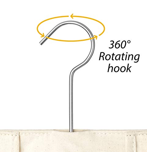 Whitmor Canvas Clothespin Bag Hanging Storage Organizer #TOP4