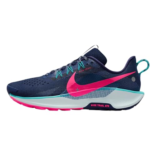 Nike Mens Pegasus Trail 5 Midnight Navy/Hyper Pink/Dusty Cactus 10 Medium