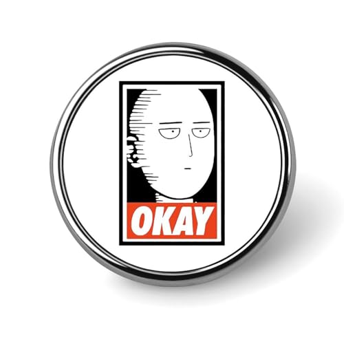 ピンバッジ ワンパンマン バッジ 円形 徽章 ボタンブローチ 胸章 おしゃれ DIY 工芸品 胸飾り バッグ飾 アクセサリー 簡単取付 誕生日 記念日 プレゼント 25mm