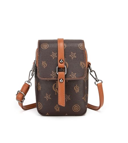 Image of myfriday Vintage Crossbody Phone Bag for Women, Small PU Leather Shoulder Purse and Handbag