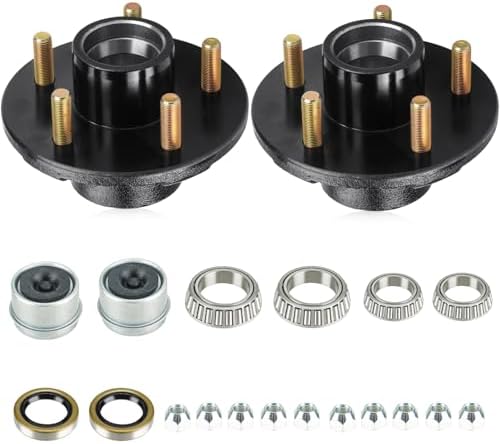 Trailer Idler Hub Kit 5 On 5.0" For 3500 Lbs Axle - Complete Bearing & Hub Assembly