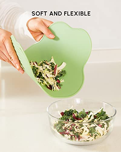 Miniqua Cloubor Tpu Cutting Board, Scratch Resistant Flexible Chopping Boards With Juice Grooves Easy-Grip Handle, Double-Sided Use Non-Slip Table Mat For Kitchen, Dishwasher Safe (Pea Green) #TOP4