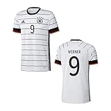  adidas DFB Deutschland Trikot Home EM 2020 inkl. Original Flock (Werner + 9, L)