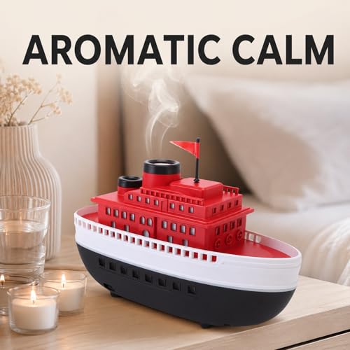 Difusor aromático eléctrico Qalvona 300 mL en forma de barco retro miniatura 5