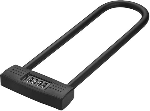 Cerradura de combinación en forma de U, cerradura de código resistente, cerradura de grillete largo para bicicleta, scooter, puerta de vidrio, puerta