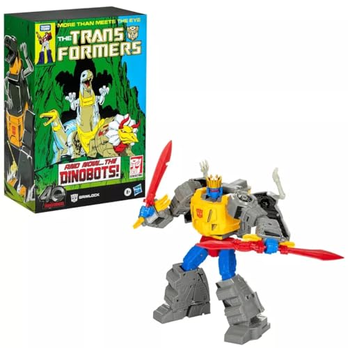 Transformers Generations - Figura de acción de Grimlock de 21 cm con accesorios, coleccionable de 40 aniversario