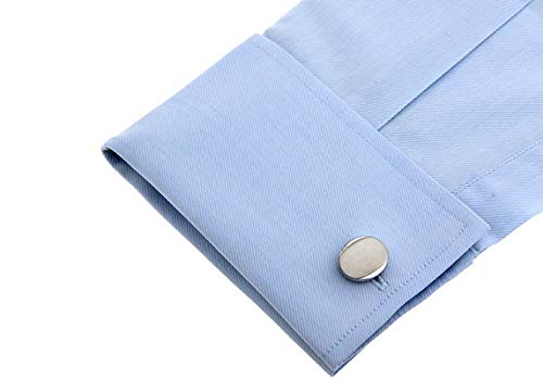 Mancuernillas vintage Daesar para hombre ovaladas plata miniatura 2