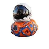 Genérico Artemis II Mission Moon Launch Pato Astronauta conmemorativo, Figuras de Escultura de Pato Astronauta, Regalo temático de Lanzamiento de Cohete for los Amantes del Espacio(Artemis II)