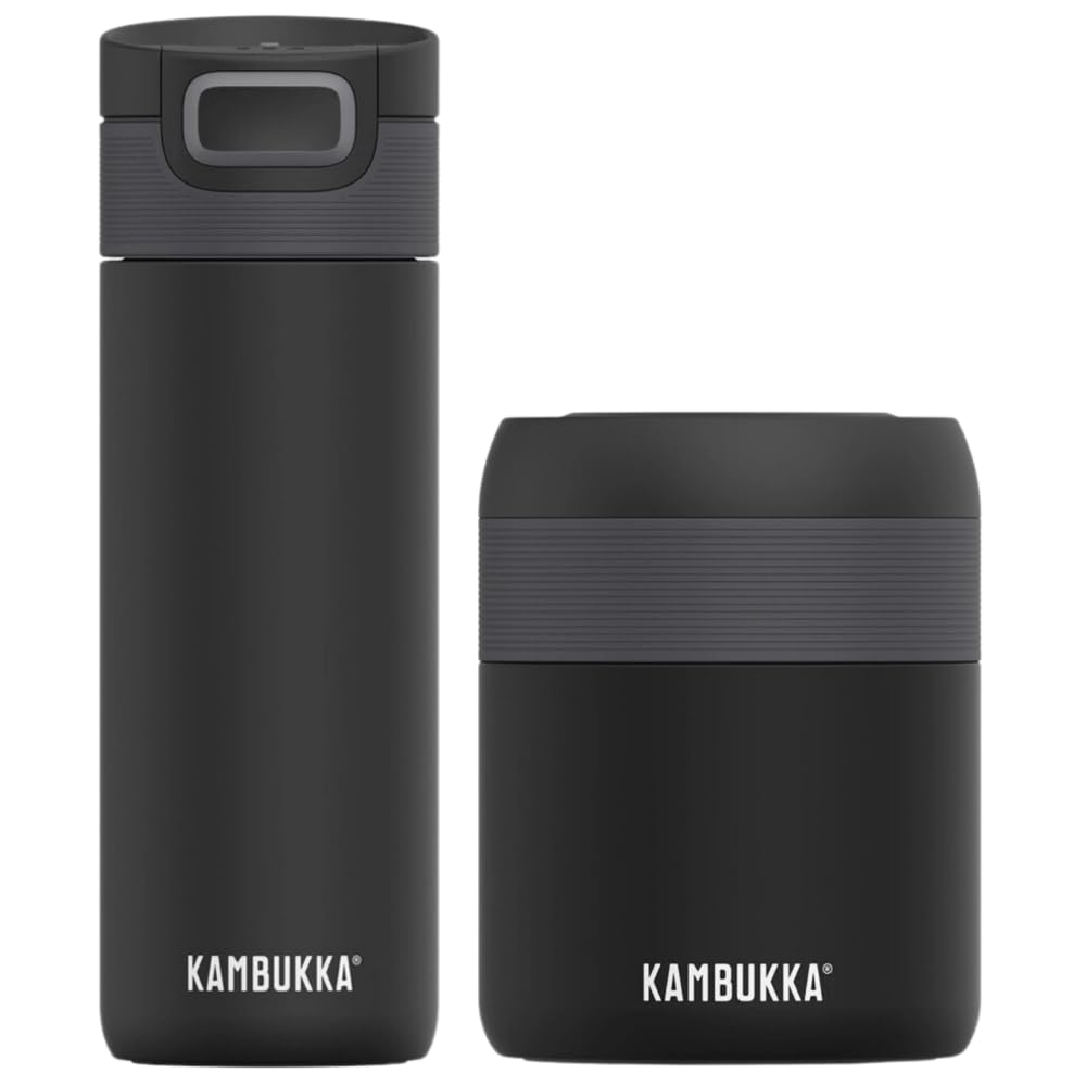 Kambukka Office Besties – Kubek termiczny Etna 500 ml + termos obiadowy Bora 600 ml, stal nierdzewna, szczelne, BPA Free