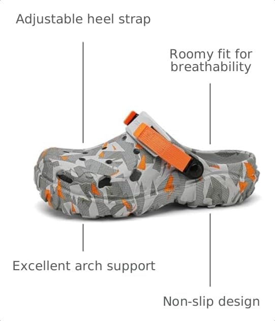 Image of CERYTHRINA Mens Womens Garden Clogs Summer Sandals Lightweight Non Slip Walking Sport Shoes Unisex Adults Clog for Pool Beach Yard Kitchen Shower