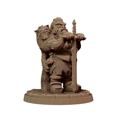 TYL | Lomli Longclaw |- Gray Unpainted Miniature Fantasy Miniatures for War Gaming, RPG 28mm - Scale Figures, Detailed Tabletop Boardgame Accessories, Realistic 3D Miniature (32mm)