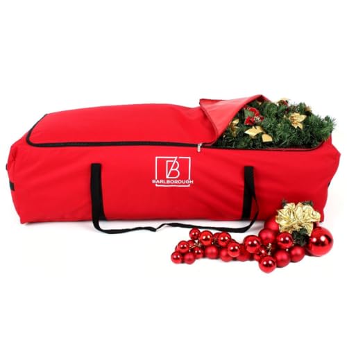 Barlborough X Large Christmas Tree Storage Bag | 135cm x 54cm x 38cm| Protection For Artificial Xmas Trees & Christmas Decorations | Strong Quality XL Waterproof Lockable Large Holdall Bags