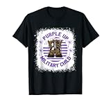 Purple Up For Military Kids Boots US Flag