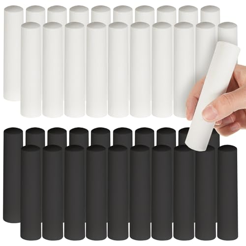 Chivertion 20 Pcs Sidewalk Chalk Jumbo Black White Washable Non Toxic Chalk for Outdoor Fun Creativity Art Painting on Chalkboard Playground Blackboard Easter Party