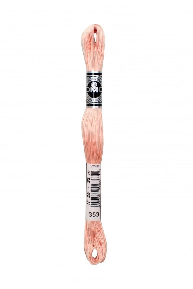 DMC Size 25 Coton A Broder Special Embroidery Thread - 353 Pink - Each — image 1