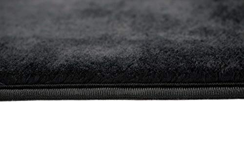 Badteppich WC Set 2 teilig waschbar in schwarz Größe 50x60cm + 60x100 cm – Bild 4