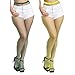 Violet Mist Womens Fishnets Colorful Fishnet Tights Sexy High Waist Fishnet Pantyhose Mesh Fishnet Stockings Fashion Fish Nets 2 Pack, Medium Hole, Dark Green+Neon Yellow