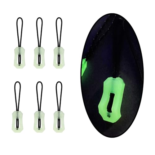 20 Pcs Self Luminous Zipper Pulls, Zipper Puller Head Glow in The Dark AntiLost for Outdoor Mountaineering Camping for for Backpacks, Jackets, Luggage, Handbags