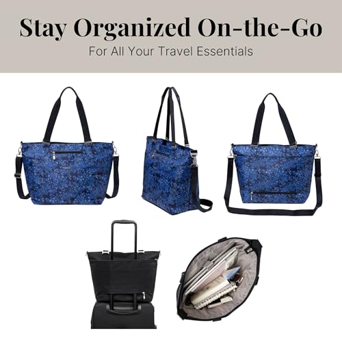 Image of Baggallini Avenue Tote - 12x18 Laptop Tote Bag for Women - Lightweight Work Travel Carry On Bag
