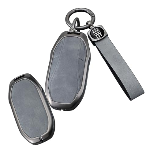 Coque de clé pliante en cuir gris pour MG IM5 IM6 LS6 LS8 LS9 L6 L7 LS7