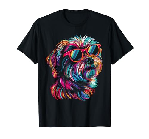 Gafas de sol maltesas divertidas perro mamá papá maltés Camiseta