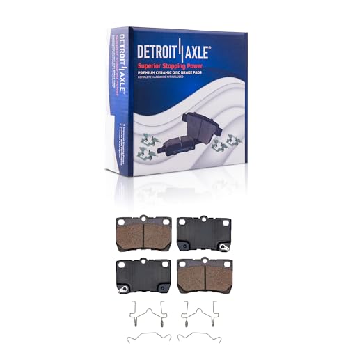 Image of Detroit Axle - REAR Brake Kit for 2006-2013 Lexus IS250 Disc Brake Rotors Ceramic Brakes Pads 2007 2008 2009 2010 2011 2012 Replacement