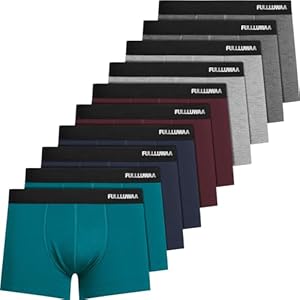 Fullluwaa Boxershorts Herren 10er Pack Baumwolle Unterhosen Männer Ohne Kratzenden Zettel Atmungsaktiv und Weiche Herrenunterwäsche