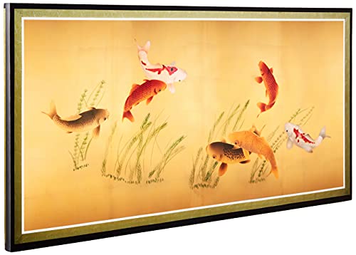 Oriental Furniture Seven Lucky Fish Canvas Wall Art #TOP1