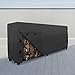 KHOMO GEAR - Firewood Log Rack Cover 8ft Long - Heavy Duty 600D Weatherproof Cover - Black