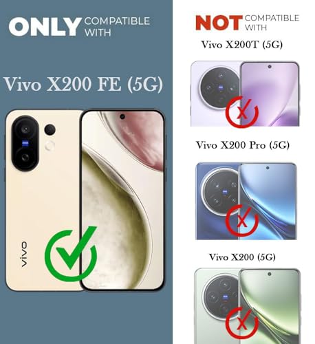 Image of Jkobi Shockproof Crystal-Clear Back Cover for Vivo X200 FE (Anti Yellow Case | Drop & Camera Protection | Hard Polycarbonate)