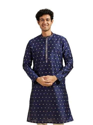 Image of DIWAS BY MANYAVAR Men's Art Silk Jacquard Weave Kurta (1pc)