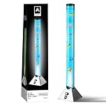 Aspect Sensory Lights Bubble Fish LED Colour Changing LED Light Bubble Fish Mood Lamp with Sturdy Base - Artificial Jellyfish Sensory Lamp for Home, Valentines Gifts- (90 cm, Silver)