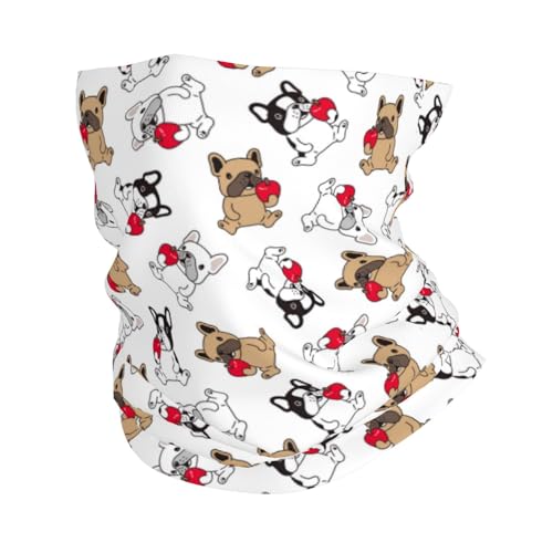 TZTTZT Simpatico bulldog francese Funny_C scaldacollo per uomo e donna, sciarpa per la testa, passamontagna, bandana