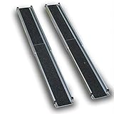 Gewicht/Paar: ca. 6,1kg FT-Germany 0,9m bis 1,5m Paar Alu Teleskoprampe Teleskopschienen Rollstuhlrampen Auffahrschienen für Rollstuhl, Rollator oder Kinderwagen, Auffahrrampe für Treppen, Rampe