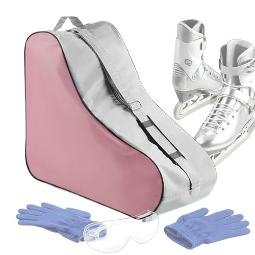 Generisch para patines de hielo - de transporte grande y ajustable - Tela Oxford Bolsas para patines de hielo para niñas con cremallera, para niños y niñas