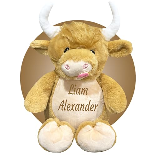 Kikilishop 17" Personalized Highland Cow Stuffed Animal - You Choose