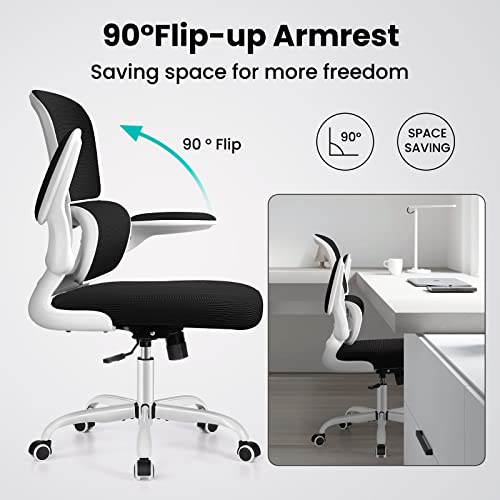 Razzor Office Chair, Ergonomic Desk Chair With Lumbar Support And Adjustable Armrests, Breathable Mesh Mid Back Computer Chair, Reclining Task Chair For Home Office #TOP3