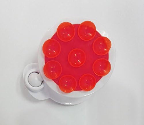 OCTO MOUNTS - Universal Smartphone Multifunction Double-Sided Suction Cup Mount for Hands-Free Pics, FaceTime, Videos, Car Desktop Stand Holder for iPhone, Samsung, HTC, or Any Smartphone. (Red)