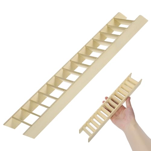 Hohopeti Échelle Miniature en Bois Naturelle pour Maison de Poupée Accessoire Décoratif Miniature Modèle D’Échelle de Paysage Échelle de Maison de Poupée 1 Pièce pour Décoration