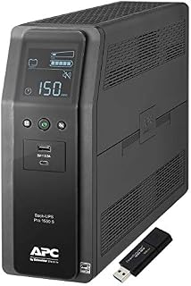 APC Sine Wave UPS Battery Backup & Surge Protector, 1500VA, APC Back-UPS Pro