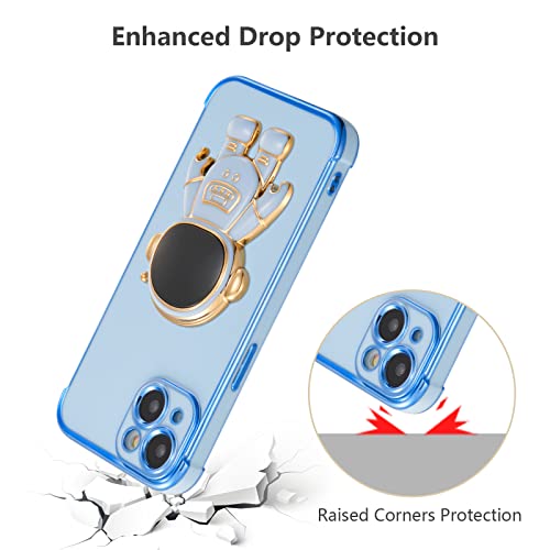 Coque iPhone 14 Plus silicone bleu pour regarder vos vidéos mains libres - 5